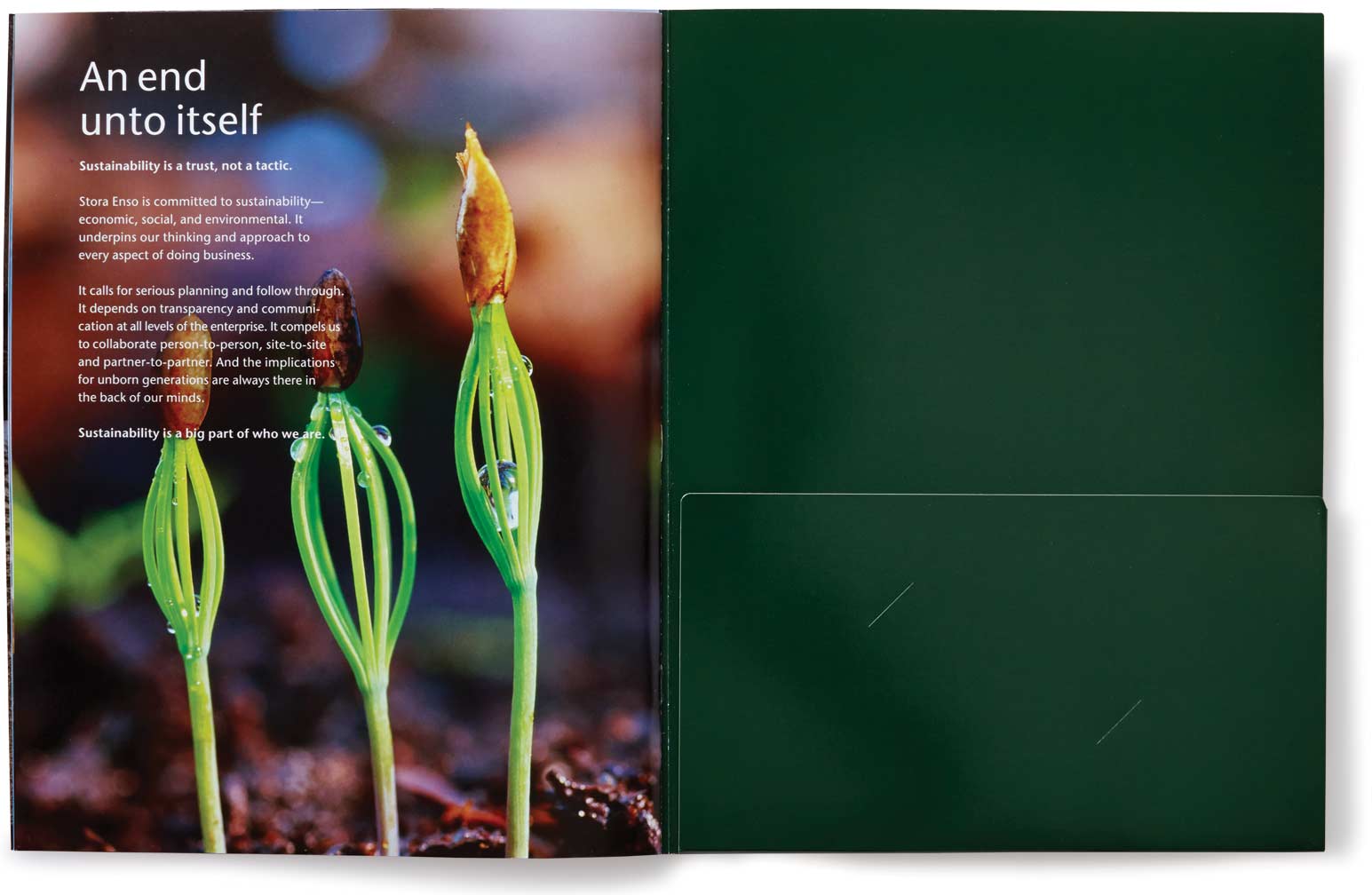 stora-enso-sustainability_brochure-inside_5.jpg Art Direction by: Bart Crosby, Crosby Associates